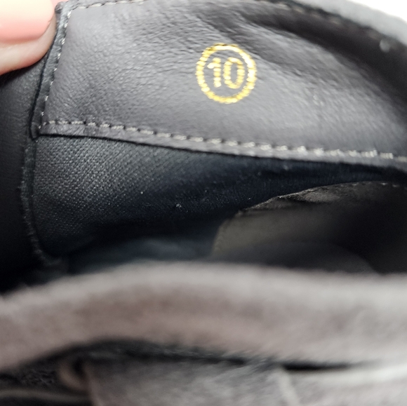 New Grey Booties Zip Side Ankle Boots Suede Style Ankle Boots Size 10 - Picture 7 of 10